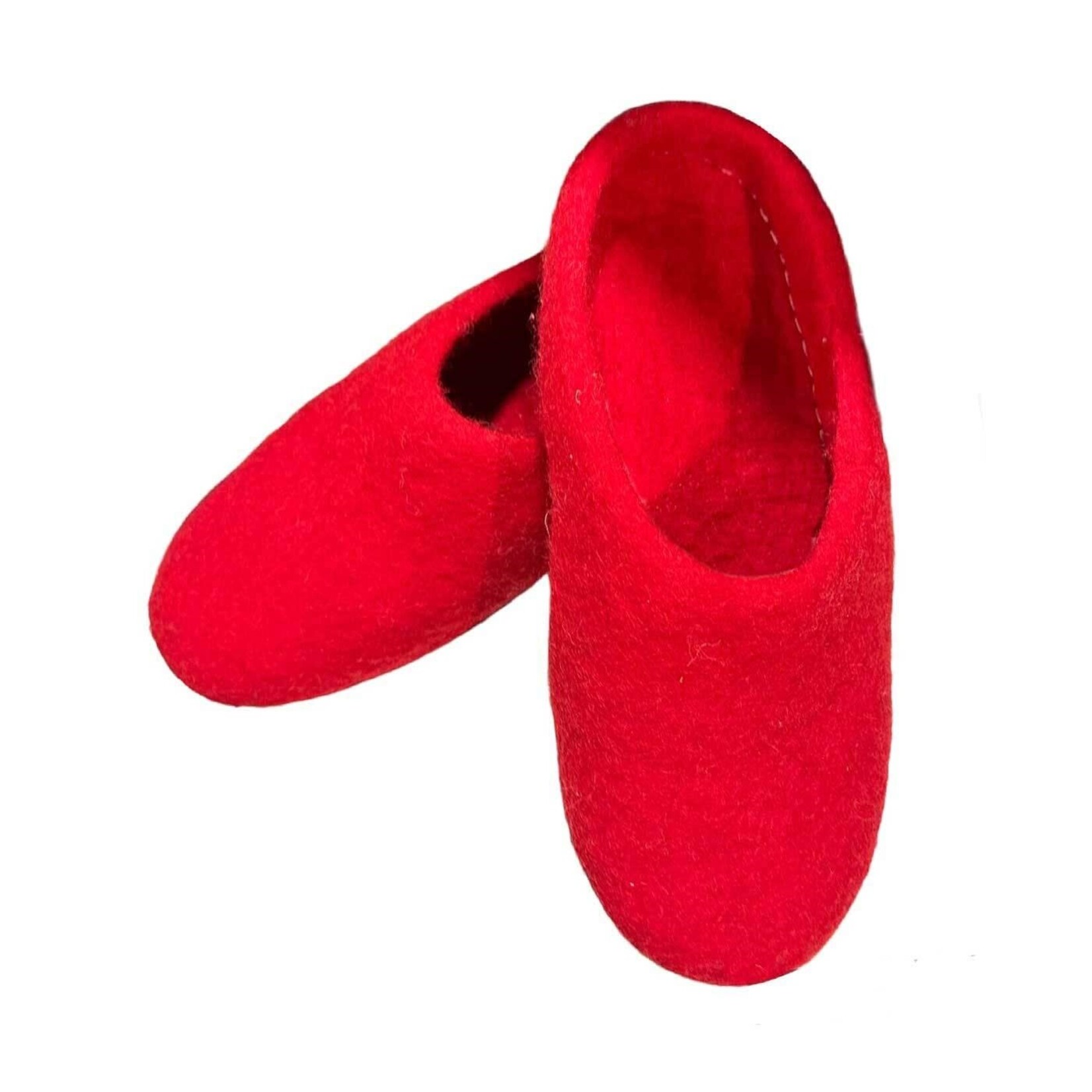 Slippers, Wool Slip-On Red Size 41