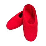 Slippers, Wool Slip-On Red