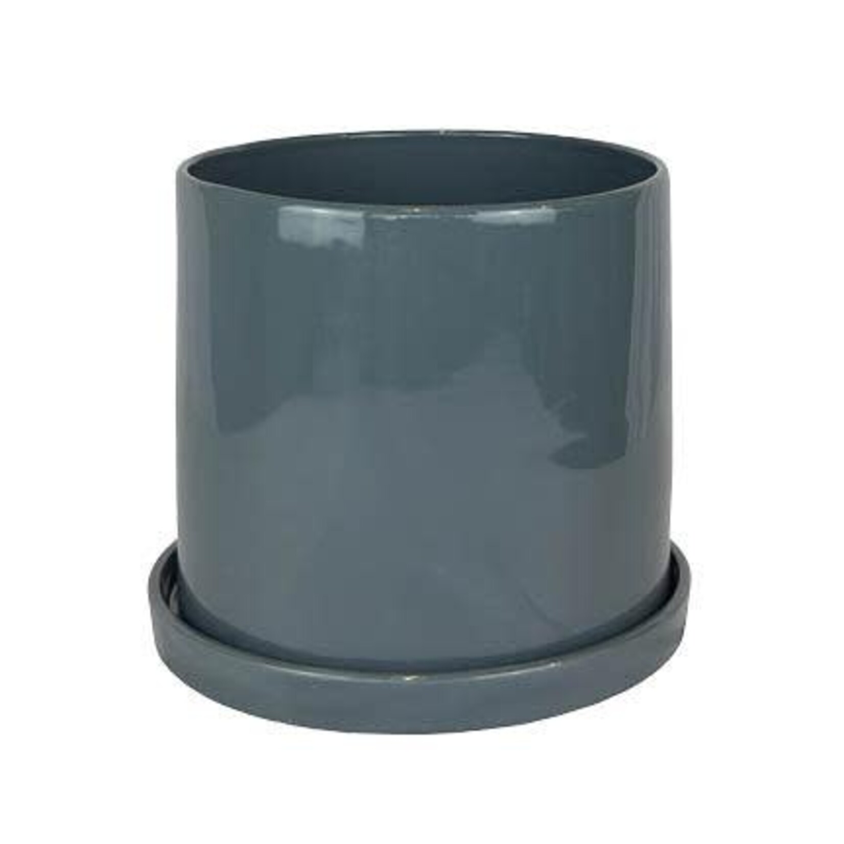 Pot, Capri Grey w/ Saucer