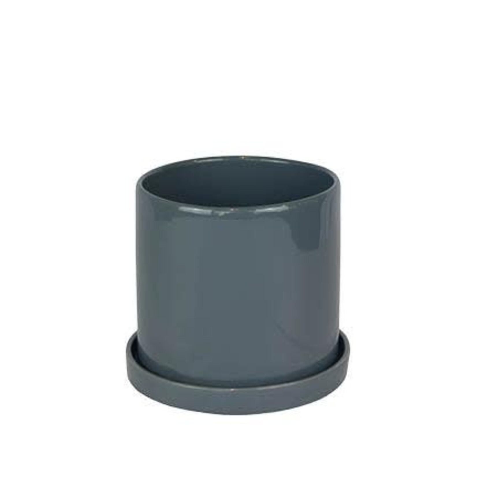 Pot, Capri Grey w/ Saucer