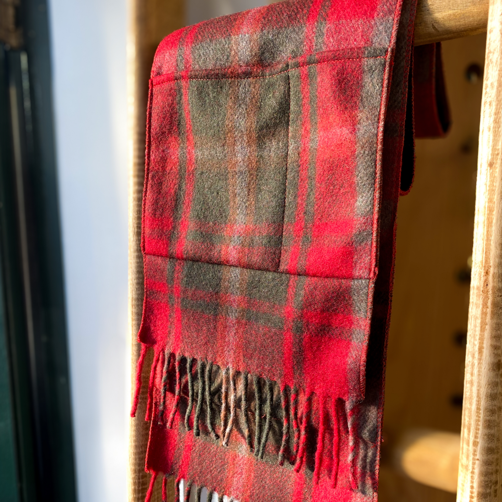 Scarf, Dark Maple Lined Wool