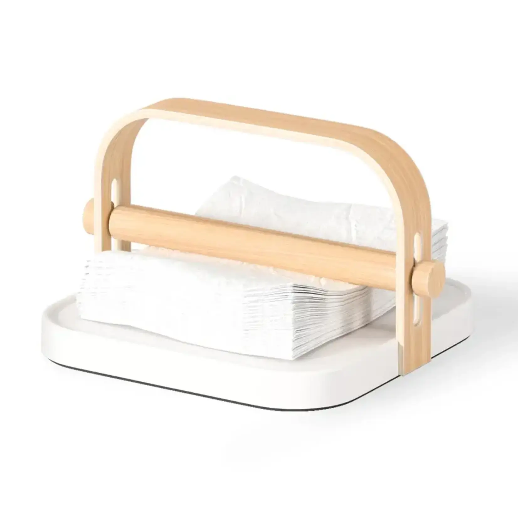 Napkin Holder, White Natural