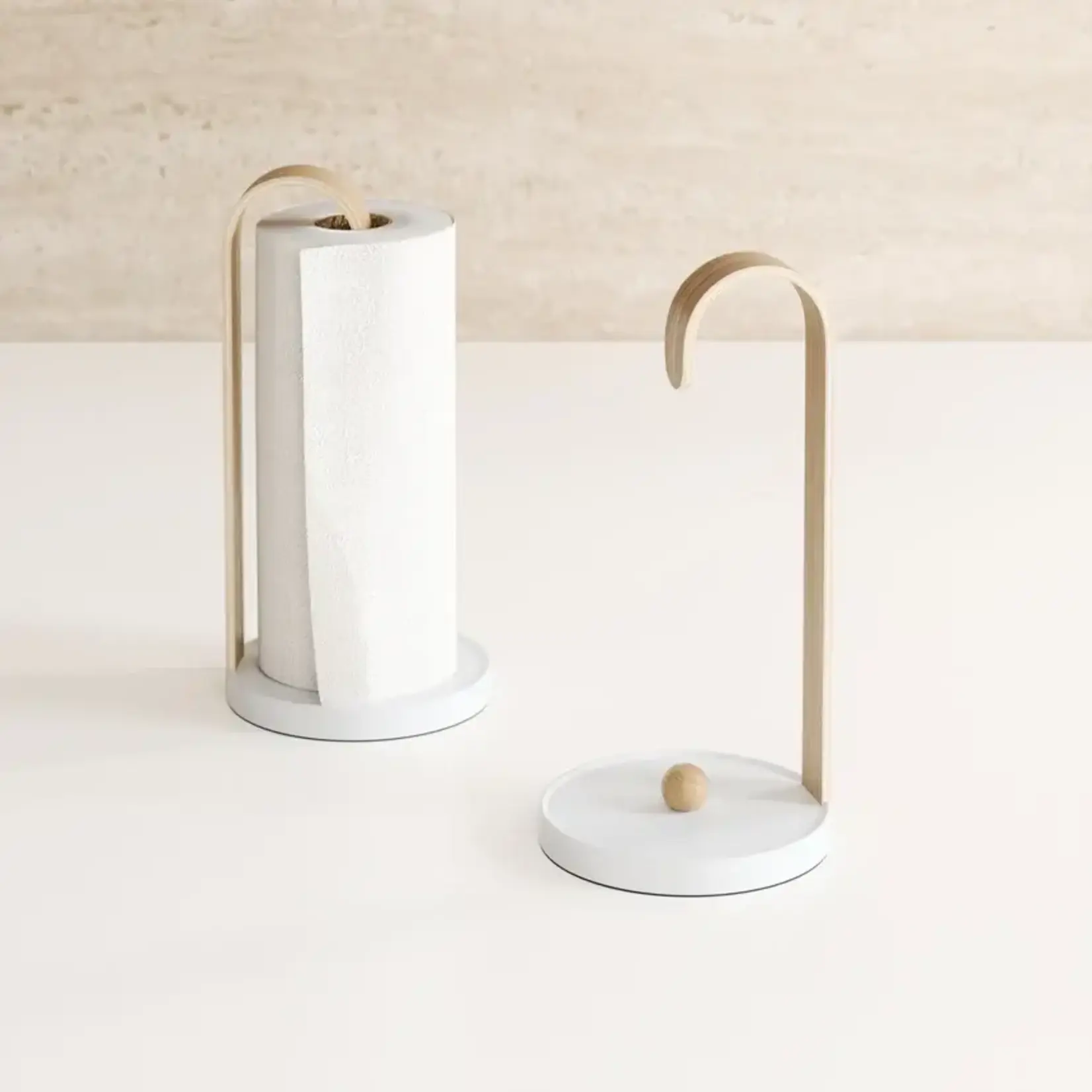Paper Towel Holder, White Natural