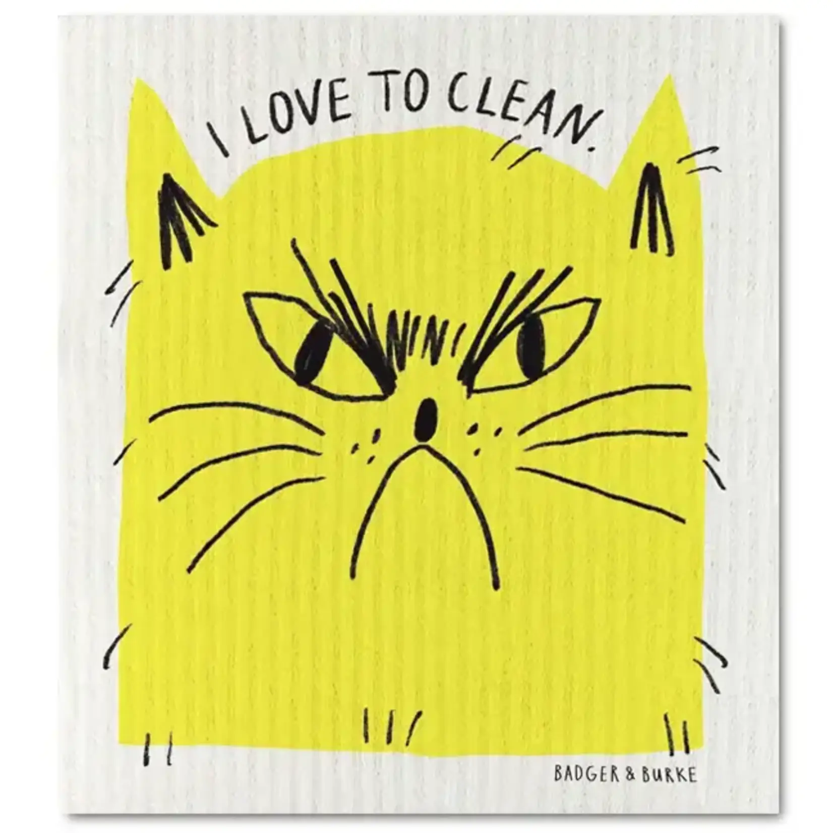 Sponge Cloth, I Love to Clean Cat