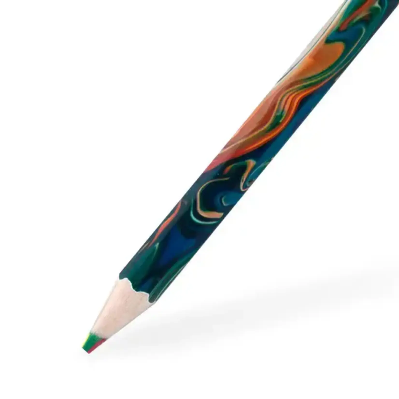Pencil, Multicolour Orange Green