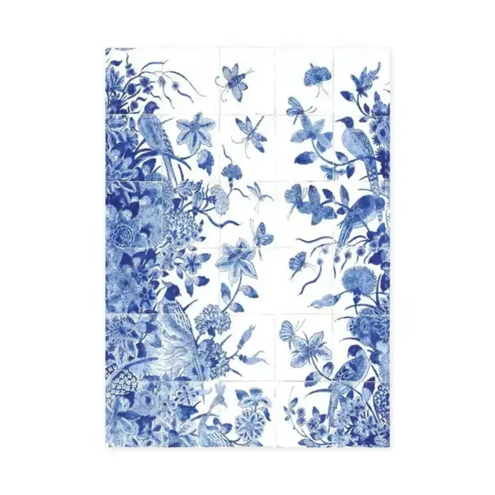 Tea Towel, Tile Tableau Blue Birds