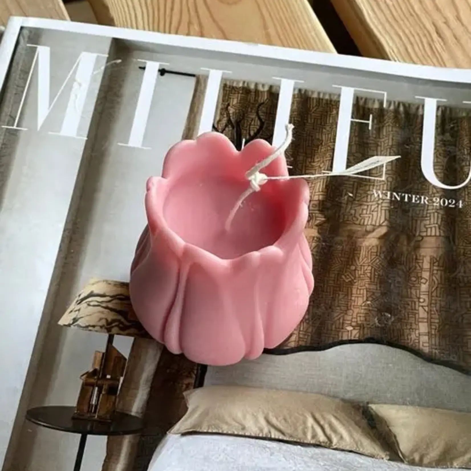 Candle, Tealight Tulip Pink