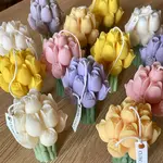 Candle, Tulip Bouquet Yellow