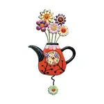 Wall Clock, Flower-Tea-Ful 12 in