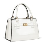 Vase, Handbag White Ceramic 9 in