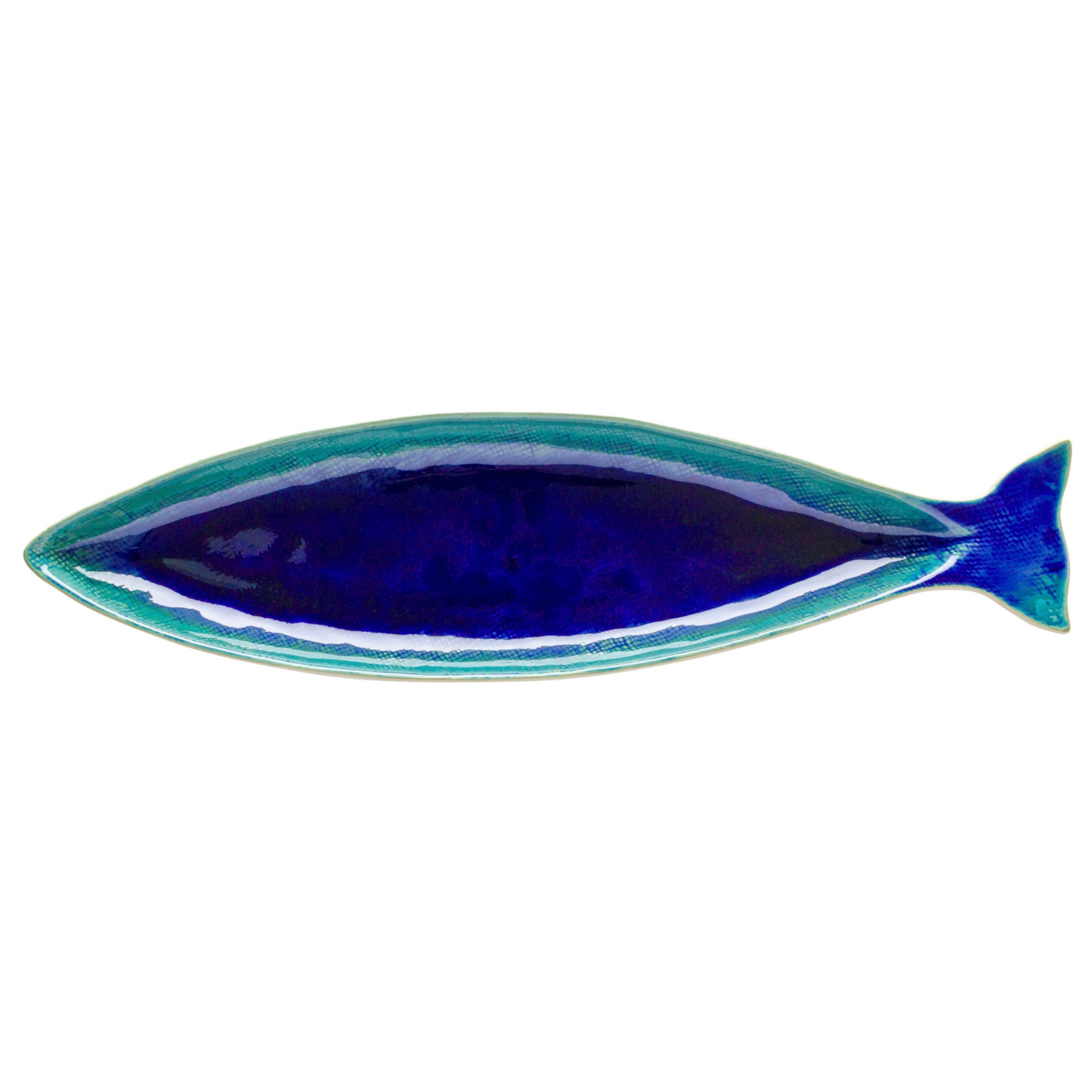 Plate, Dori Atlantic Blue 17x5 in