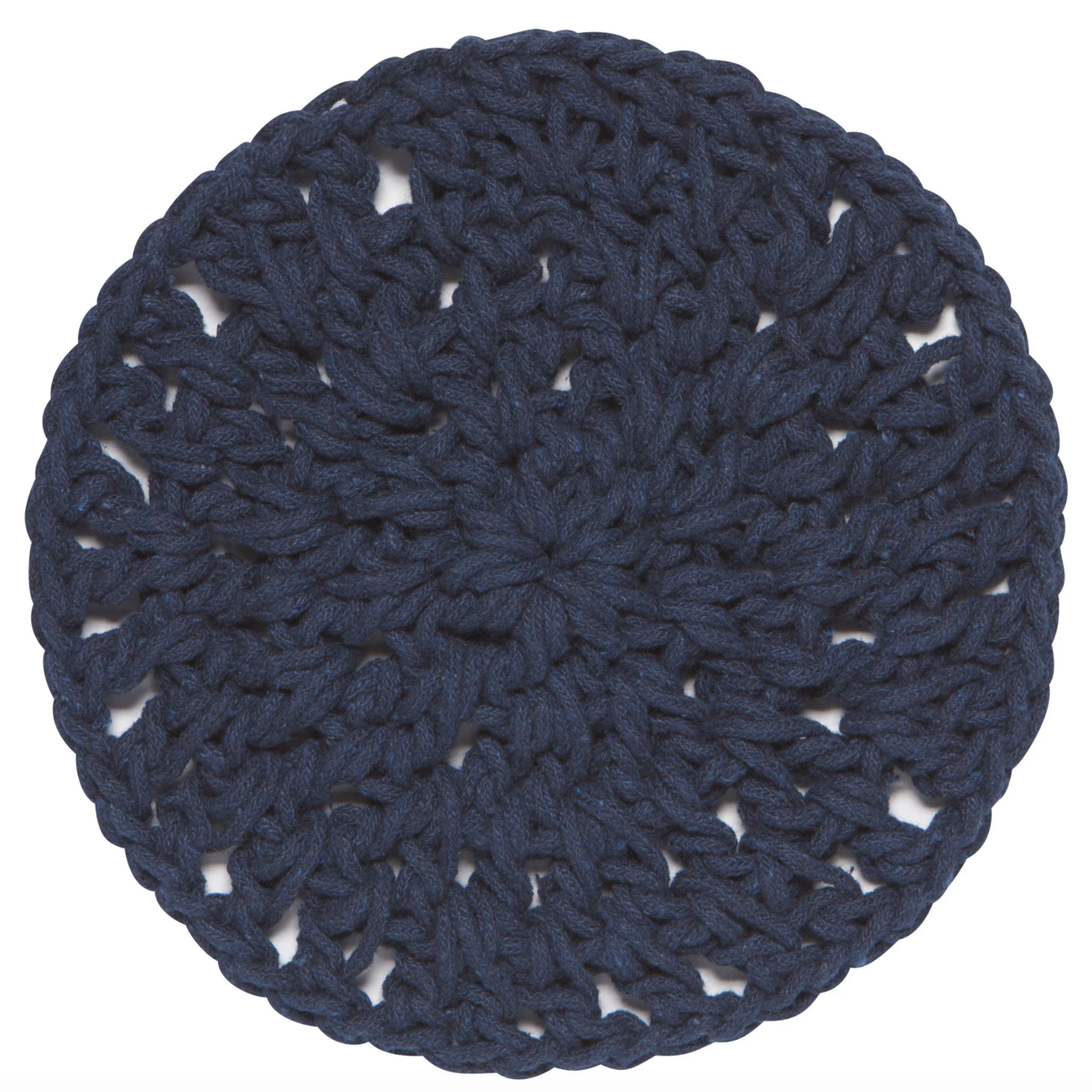 Trivet, Knotted Midnight Blue 9 in