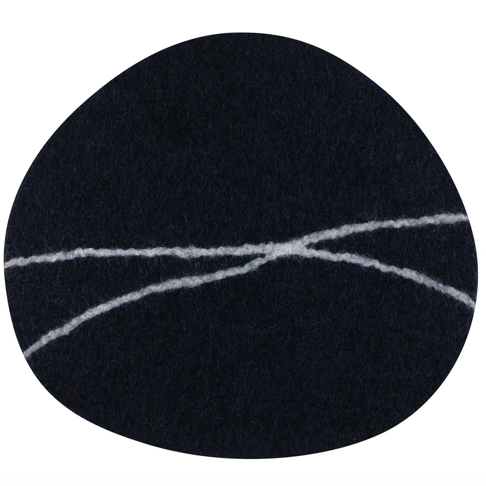 Placemat, Felt Wool Midnight 16 in