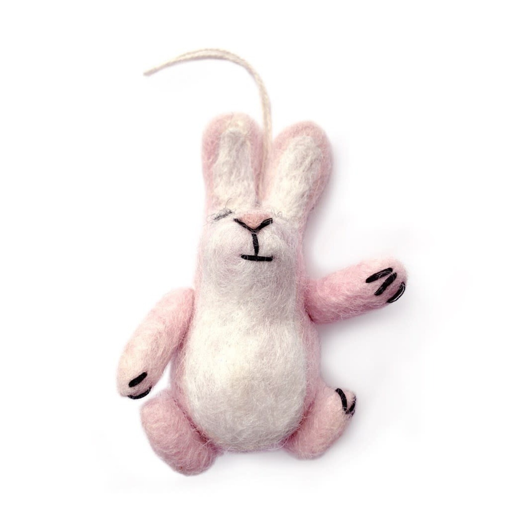 Ornament, Felt Bunny Pink