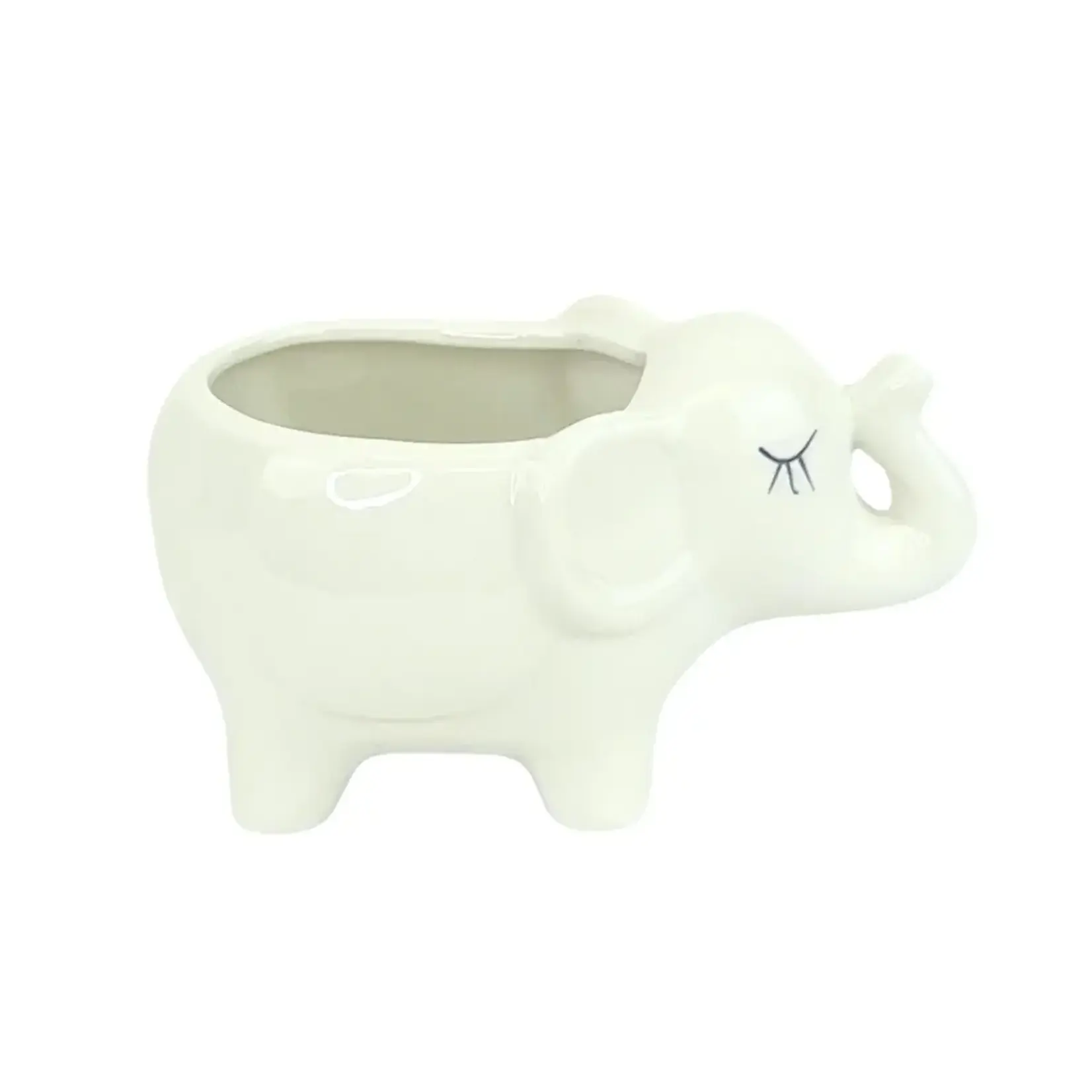 Pot, Elephant White 2.5 in