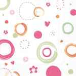 Napkin, Joyful Dots Light Rose