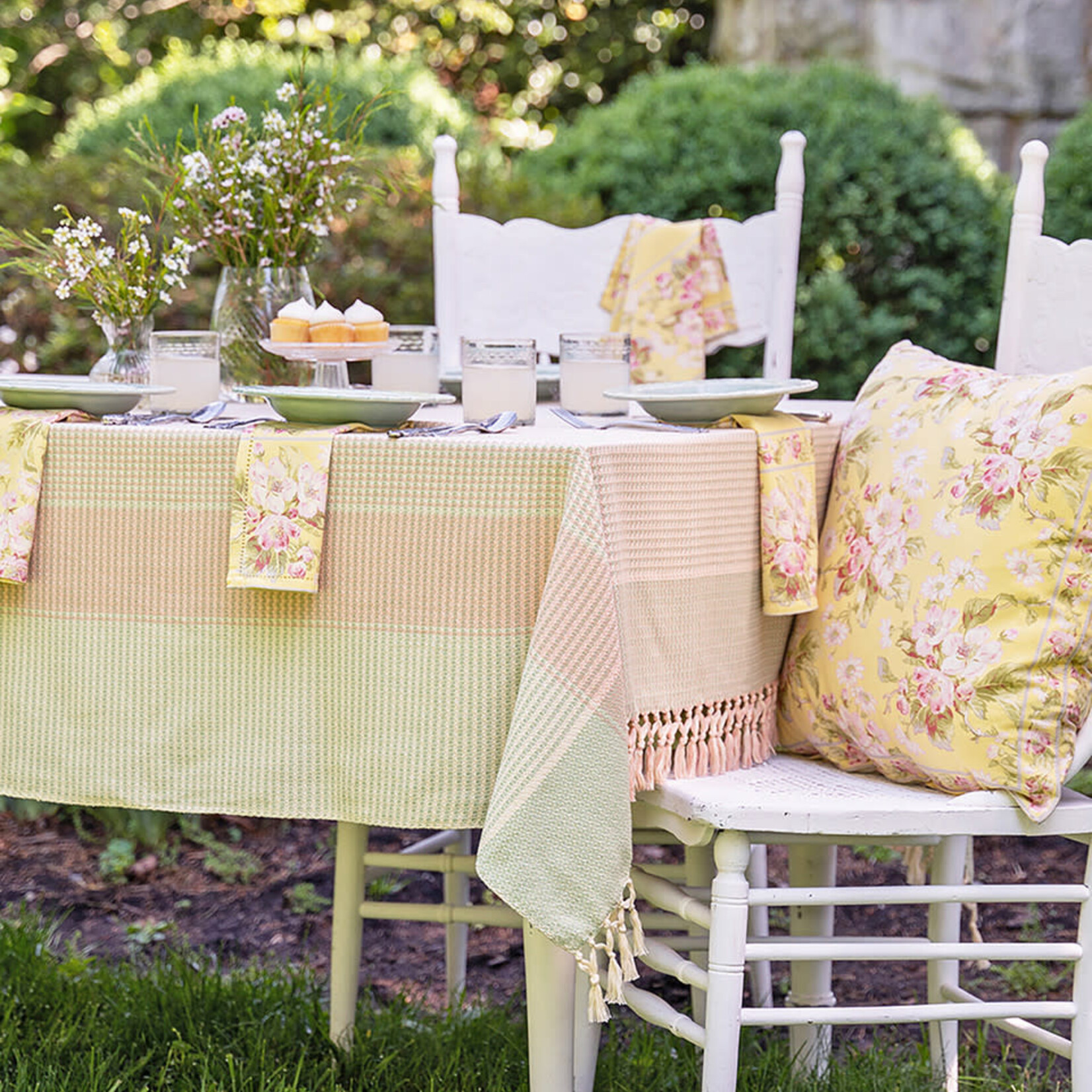 Tablecloth, Luncheon Plaid Pink/Green 60x90 AC