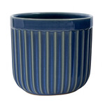 Potcover, Lyse Blue Lines Ceramic 4.75 in