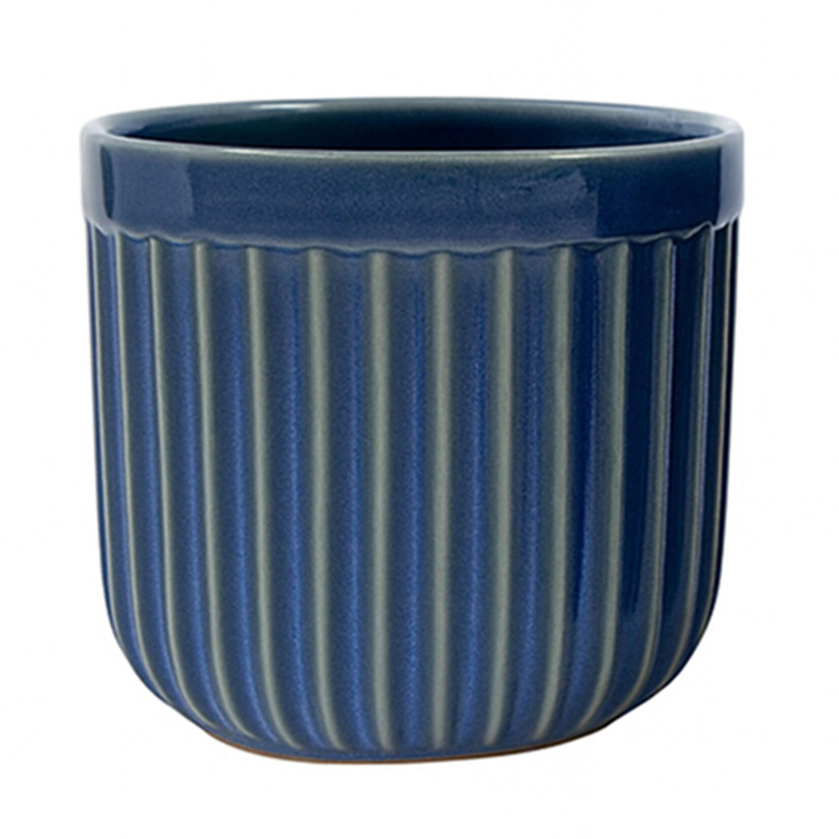 Potcover, Lyse Blue Lines Ceramic 4.75 in