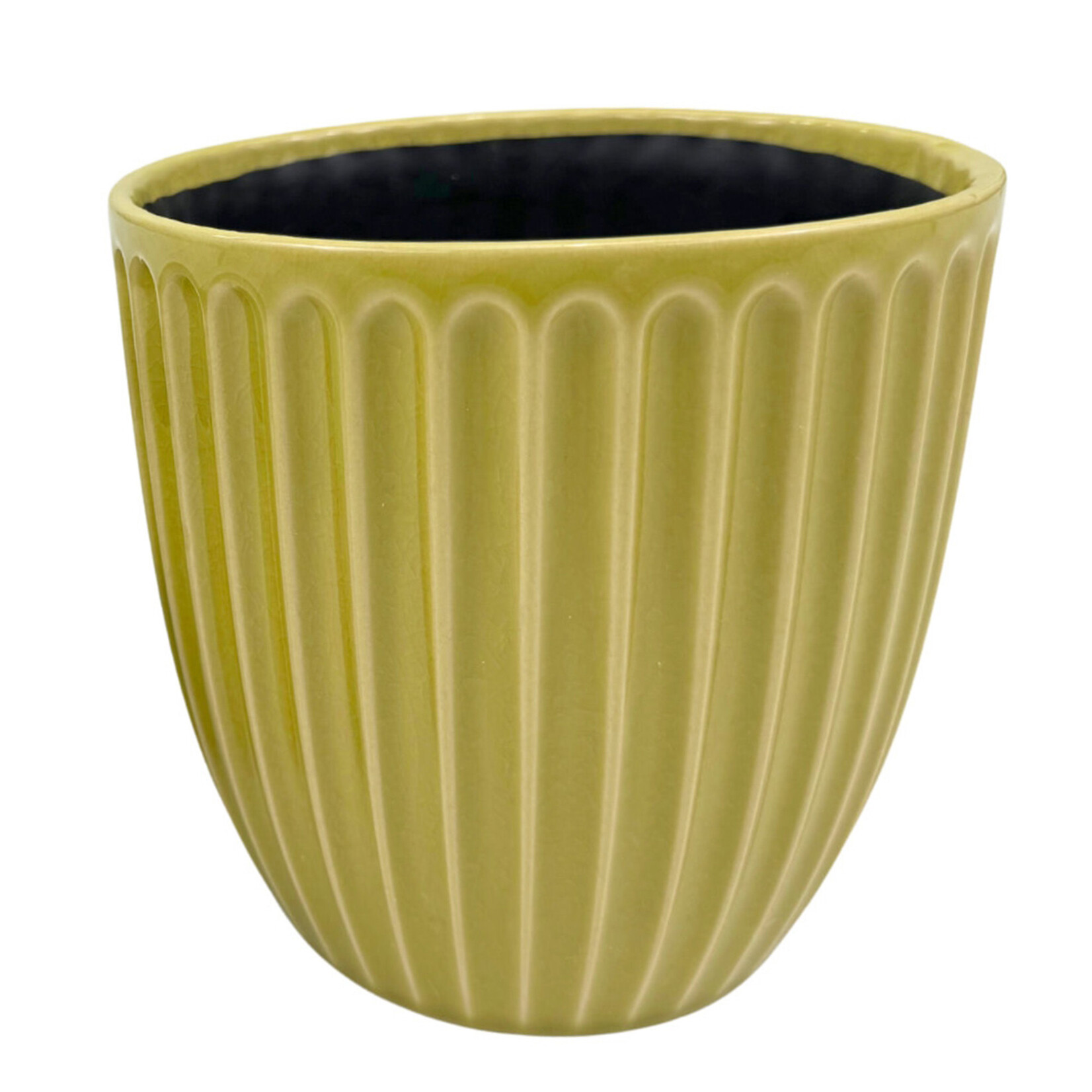 Potcover, Shae Green Ceramic 6.75 in