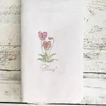 Tea Towel, Pansey French Linen 28 in