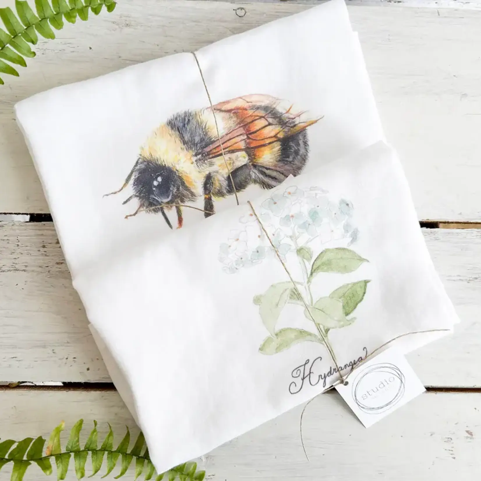 Tea Towel, Bumble Bee French Linen 28 in