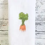 Tea Towel, Fresh Carrots French Linen 28 in