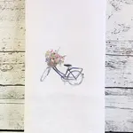 Tea Towel, Vintage Bicycle French Linen 28 in