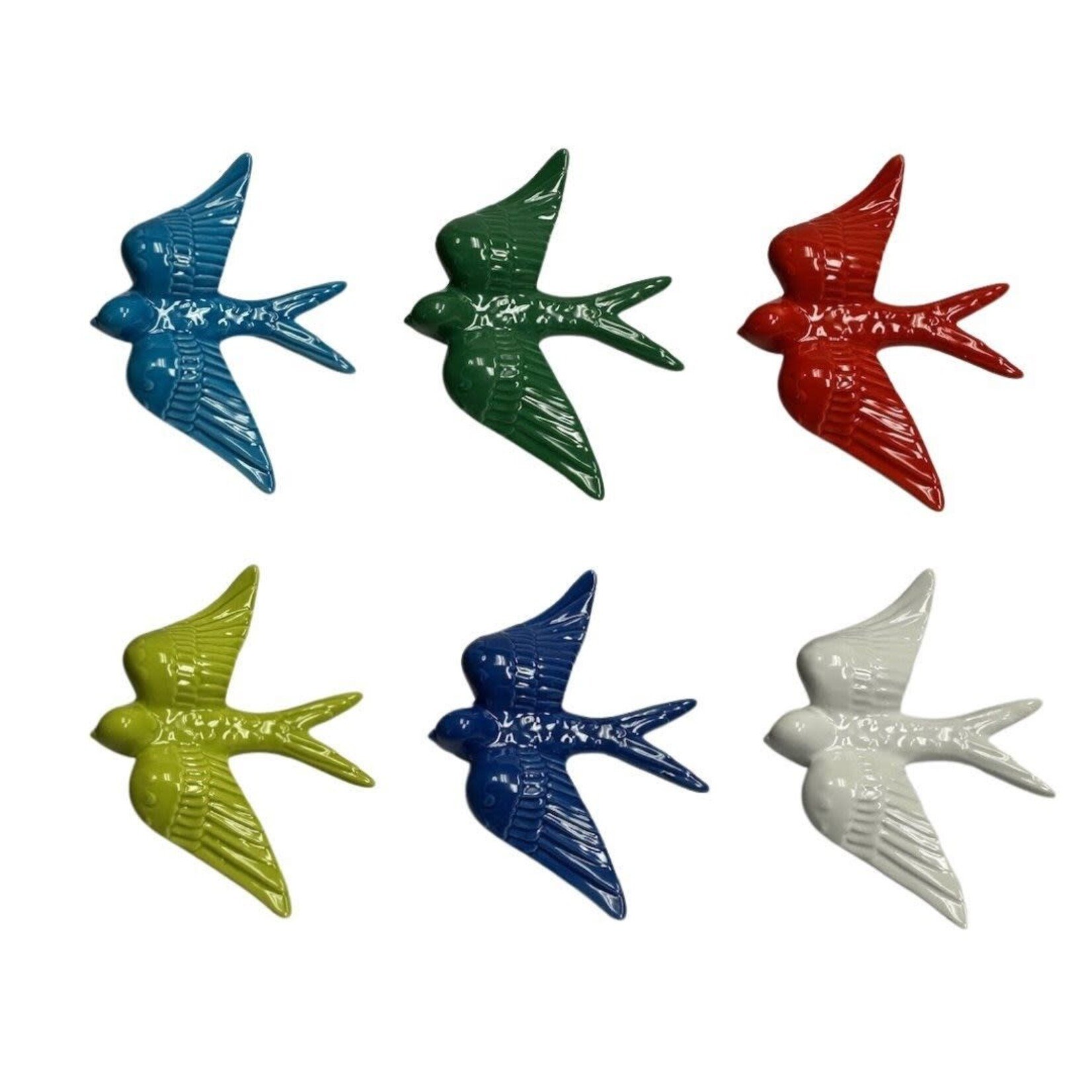 Ornament, Ceramic Bird Andorinha 5.5 in Asst.