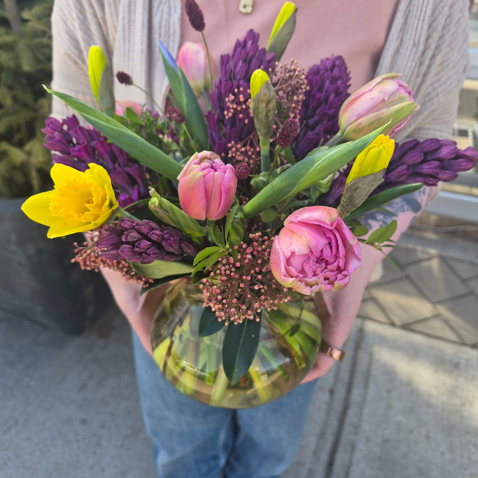 Springy Bowl Seasonal Floral Arrangement