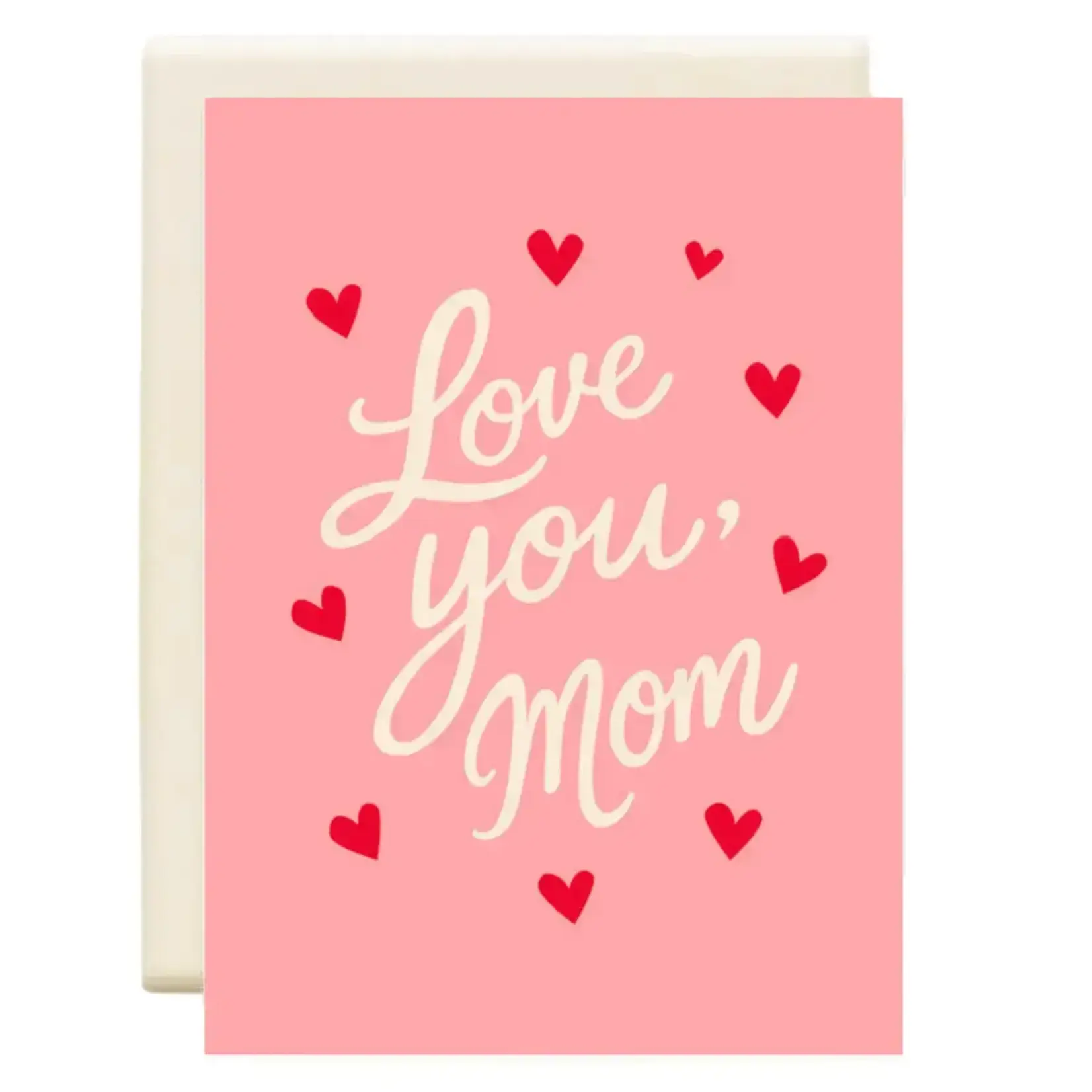 Card, Love You Mom Pink