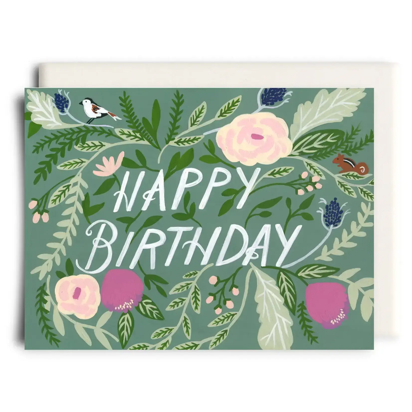 Card, Greenery Birthday