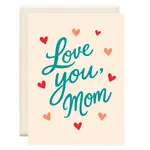 Card, Love You Mom Hearts