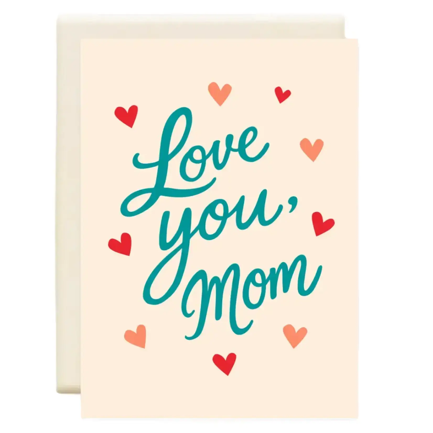 Card, Love You Mom Hearts