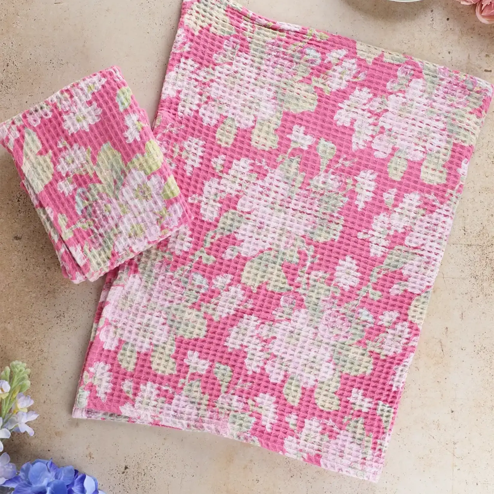 Tea Towel, Apple Blossom Pink