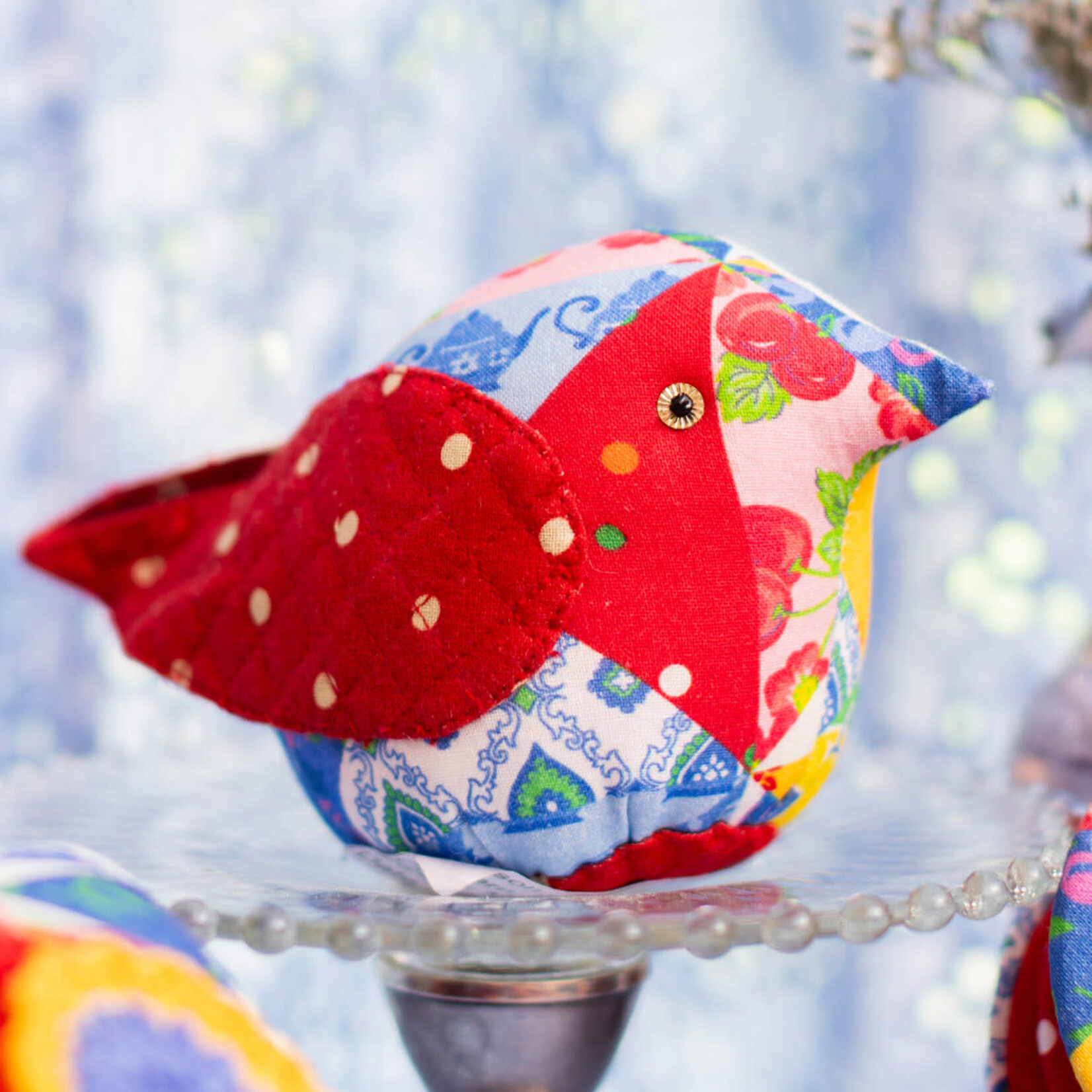 Pincushion, Bird Patchwork