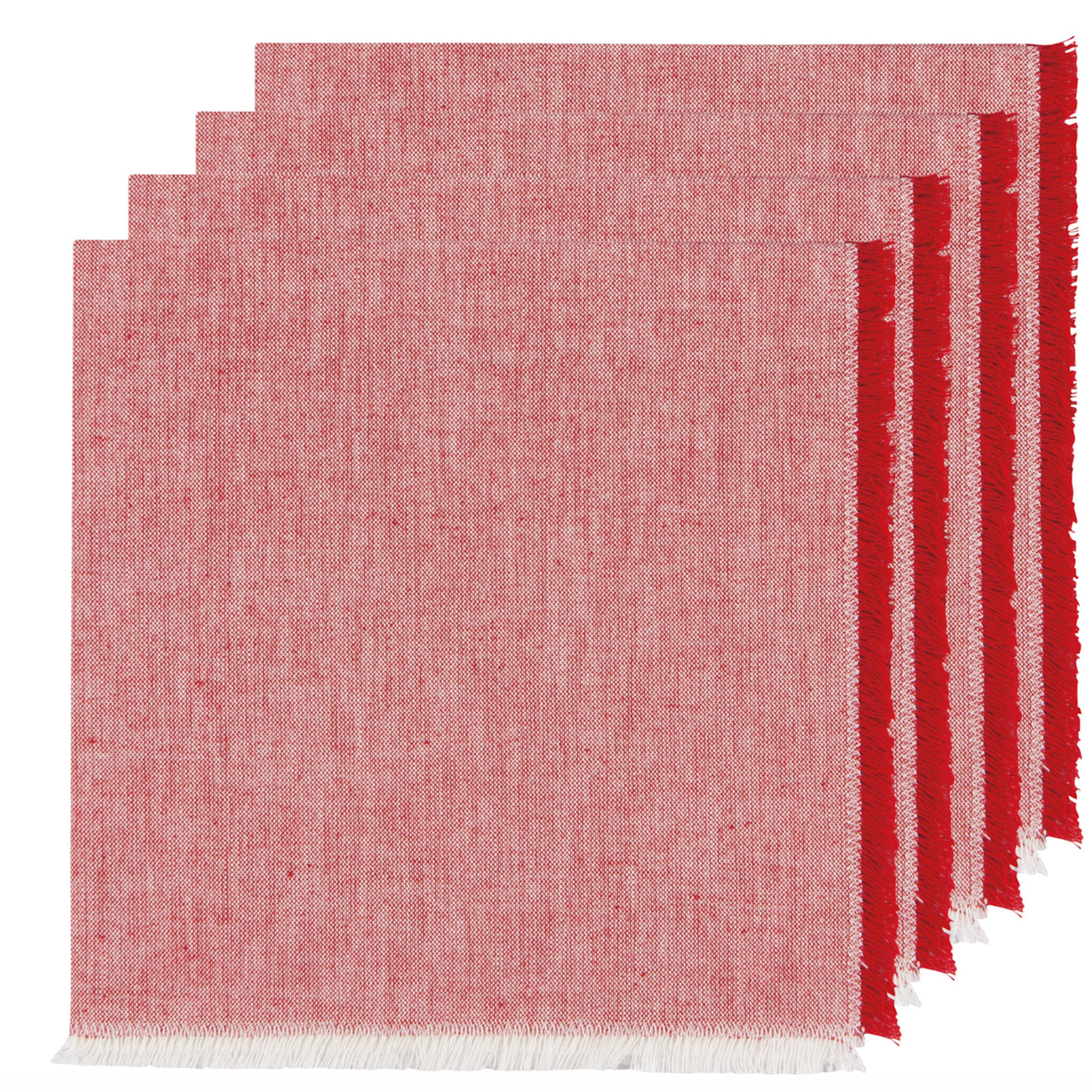 Napkin, Chambray Chili Red 18 in