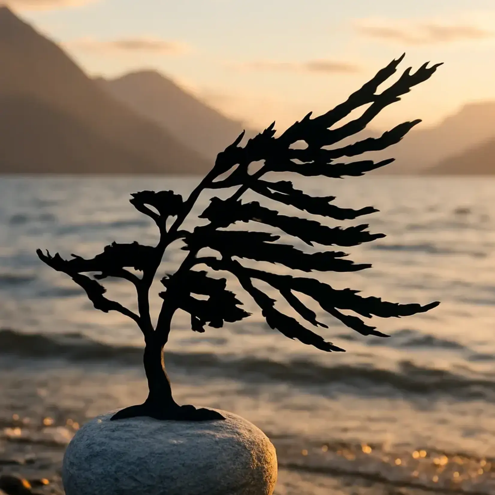 Windswept Pine in Rock