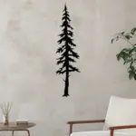 Tall Metal Wall Pine