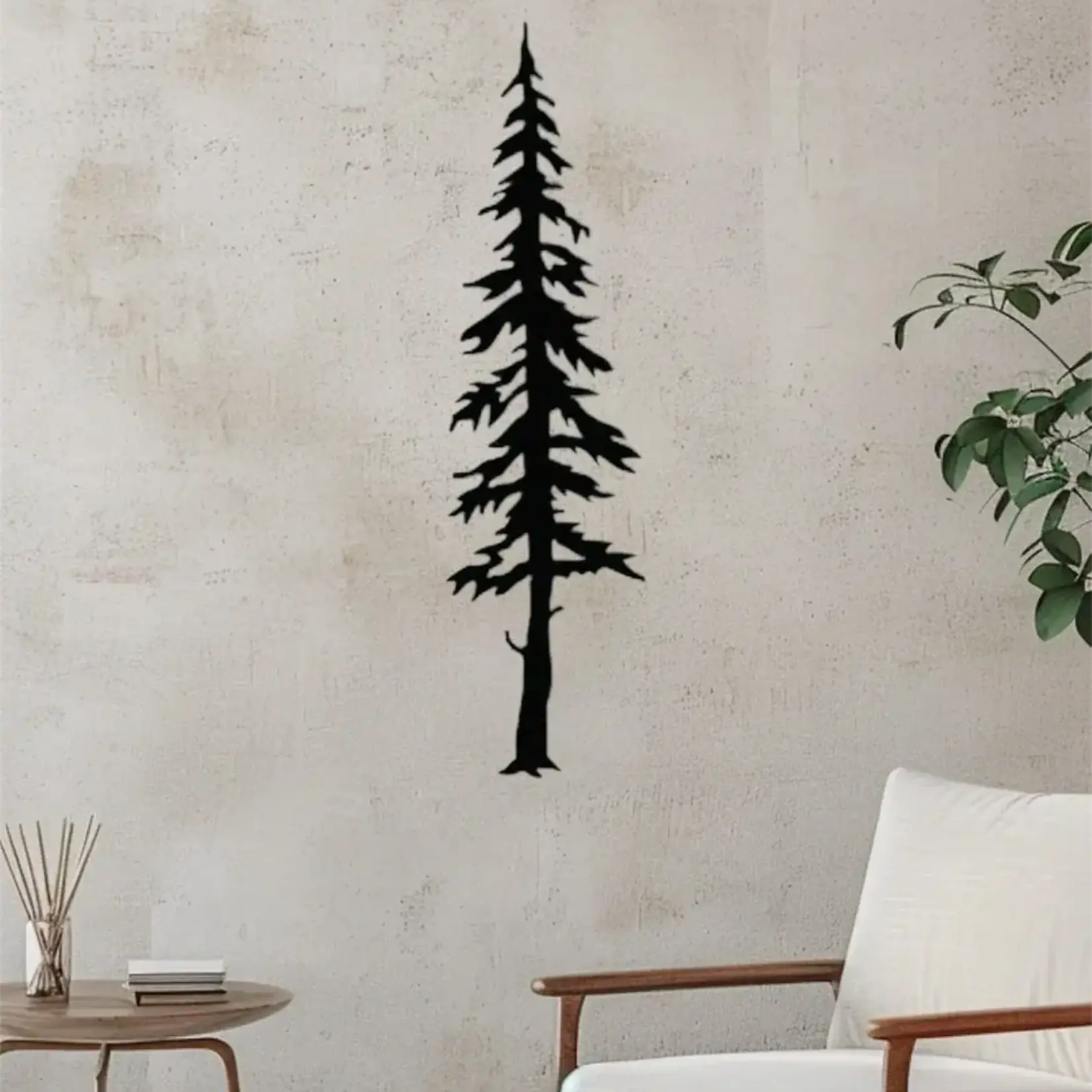 Tall Metal Wall Pine