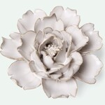 Ceramic Flower, Small Ivory Rose