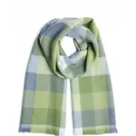 Scarf, Merino Wool Green/Blue Block Check