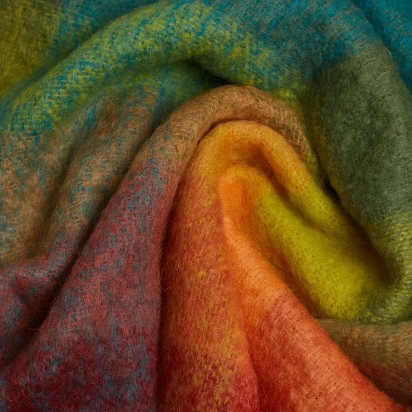 Throw, Mohair Colour Block