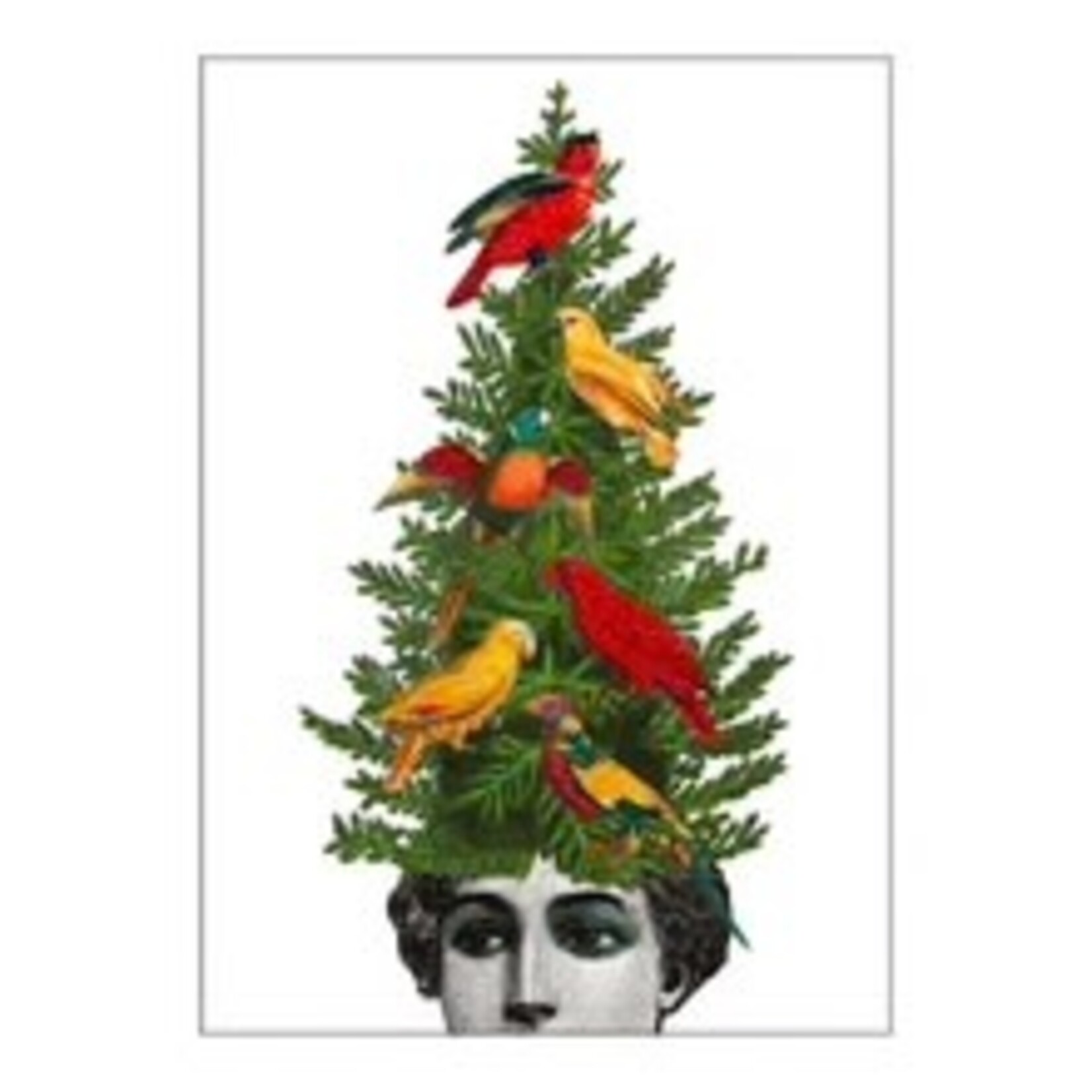 Card, Holiday Tree with Birds