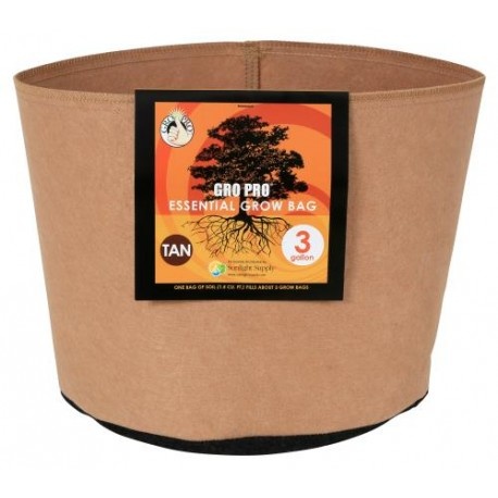 Gro pro 3 gallon fabric tan