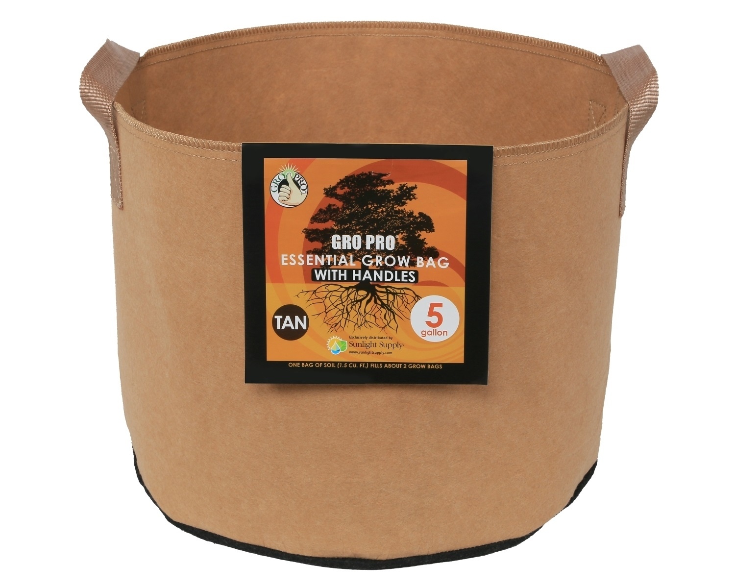 Gro pro 5 gallon fabric tan