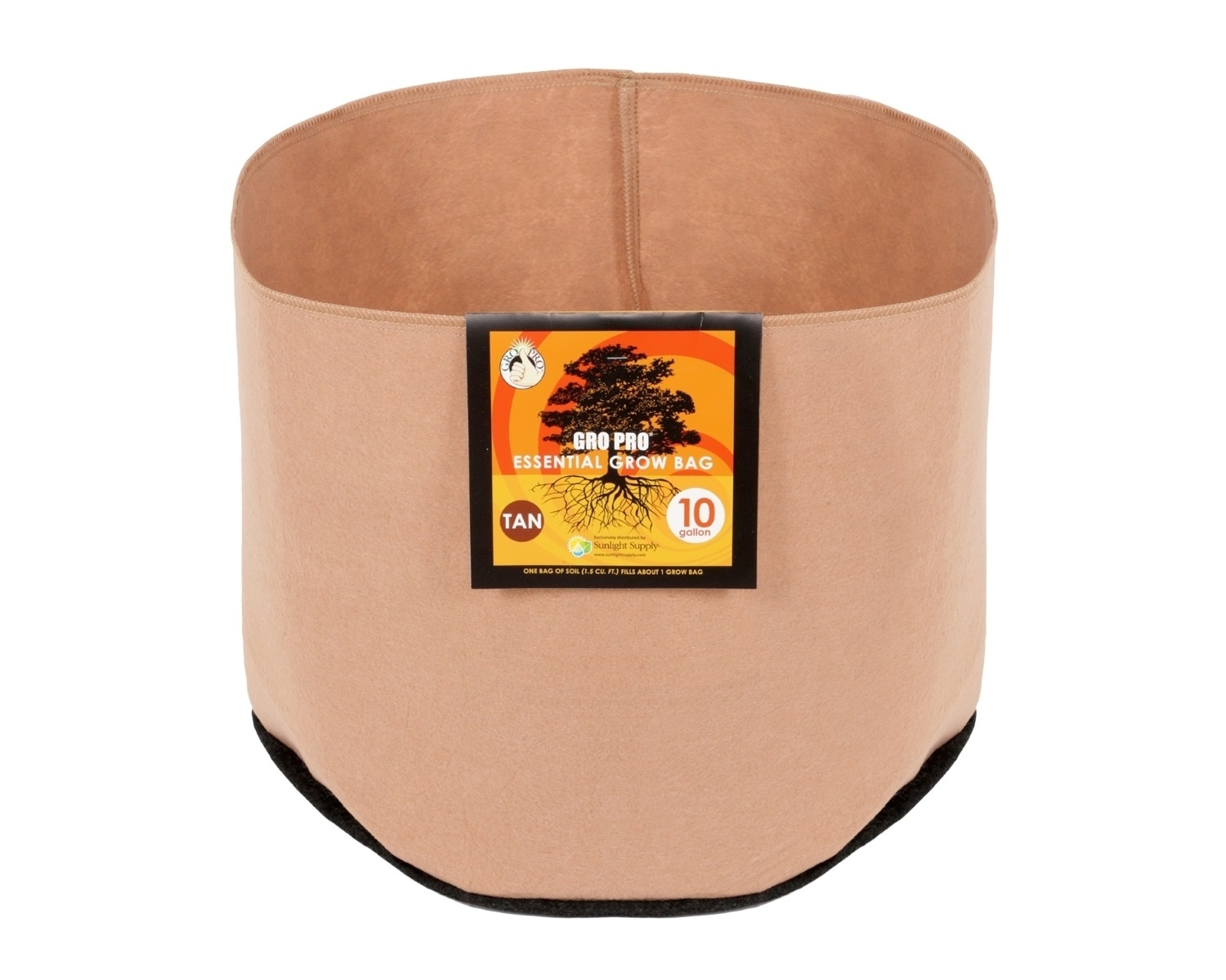 Gro pro 10 gallon fabric tan