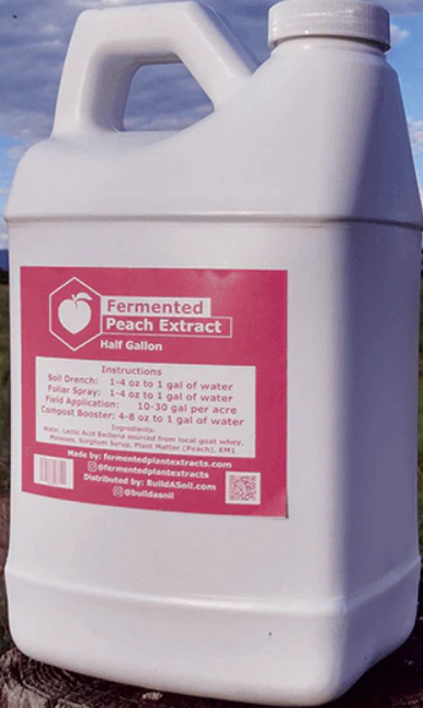 Build a soil liquid peach extract 1/2 gallon
