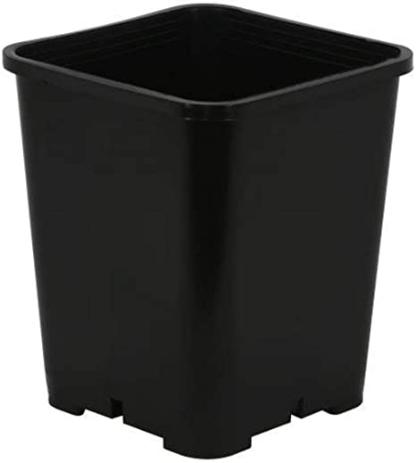 7x7 Black Square Pot