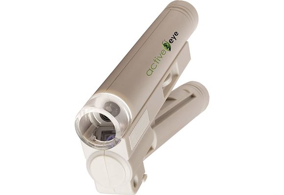 Active eye illuminated 100x microscope